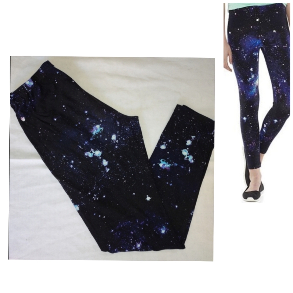 Pink Republic Milky Way Galaxy Leggings Space Futuristic Casual Lounging